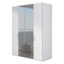 Kledingkast (200 cm) - wit 4 deurs met spiegel