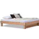 Tweepersoons houten bed Kreta met alleen boekenplank