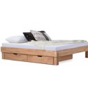 Tweepersoons houten bed Kreta met opbergladen geen hb en boekenplank
