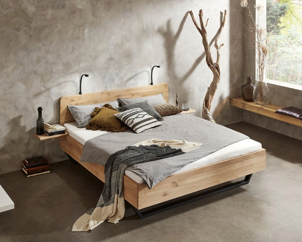 Denken Onnodig Catastrofaal Tweepersoons houten bed (massief eiken) | Funen | Bedroomshop