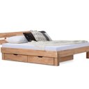 Tweepersoons houten bed Kreta met hb opbergladen en geen boekenplank