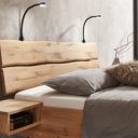 Houten bed met slede poot