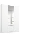 3 deurs kledingkast met spiegel wit