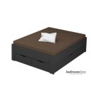 grijs bed 140x200 met lades