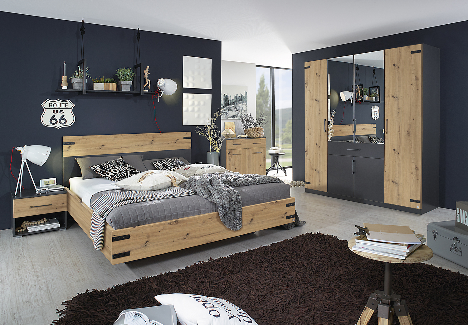 Complete slaapkamer kopen? » Industriële