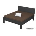 grijs bed 160x200 met hoofdbord