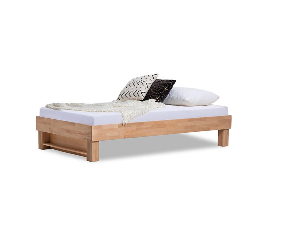 hardwerkend gespannen Glimp Eenpersoonsbed hout Kreta » van massief hout ✓ Bedroomshop