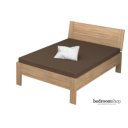 eiken houten bed 140x200 met hoofdbord