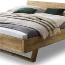 Massief eiken houten bed