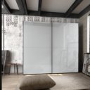 Kristal wit glas kledingkast