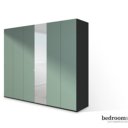 300 cm draaideurkast met spiegel groen