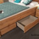 houten bed met lades