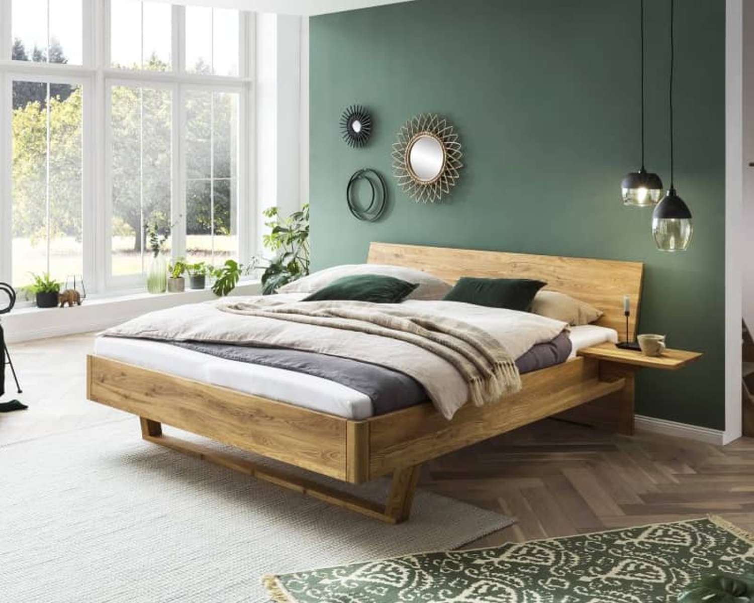 Neoklassisches Massivholz Glas Esszimmer Set mit 6 Stühlen, französisches Design