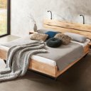 Massief houten bed