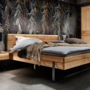 Houten bed modern