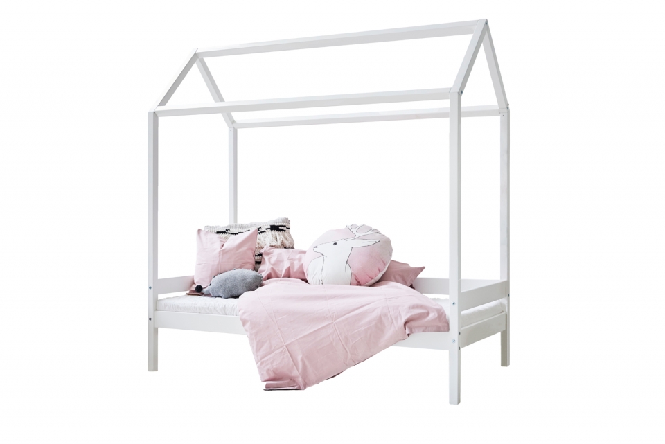 Peuterbed 70x160 huisbed wit of grijs ⋆