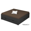 grijs bed 180x200 met lades