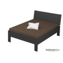 grijs bed 140x200 met hoofdbord