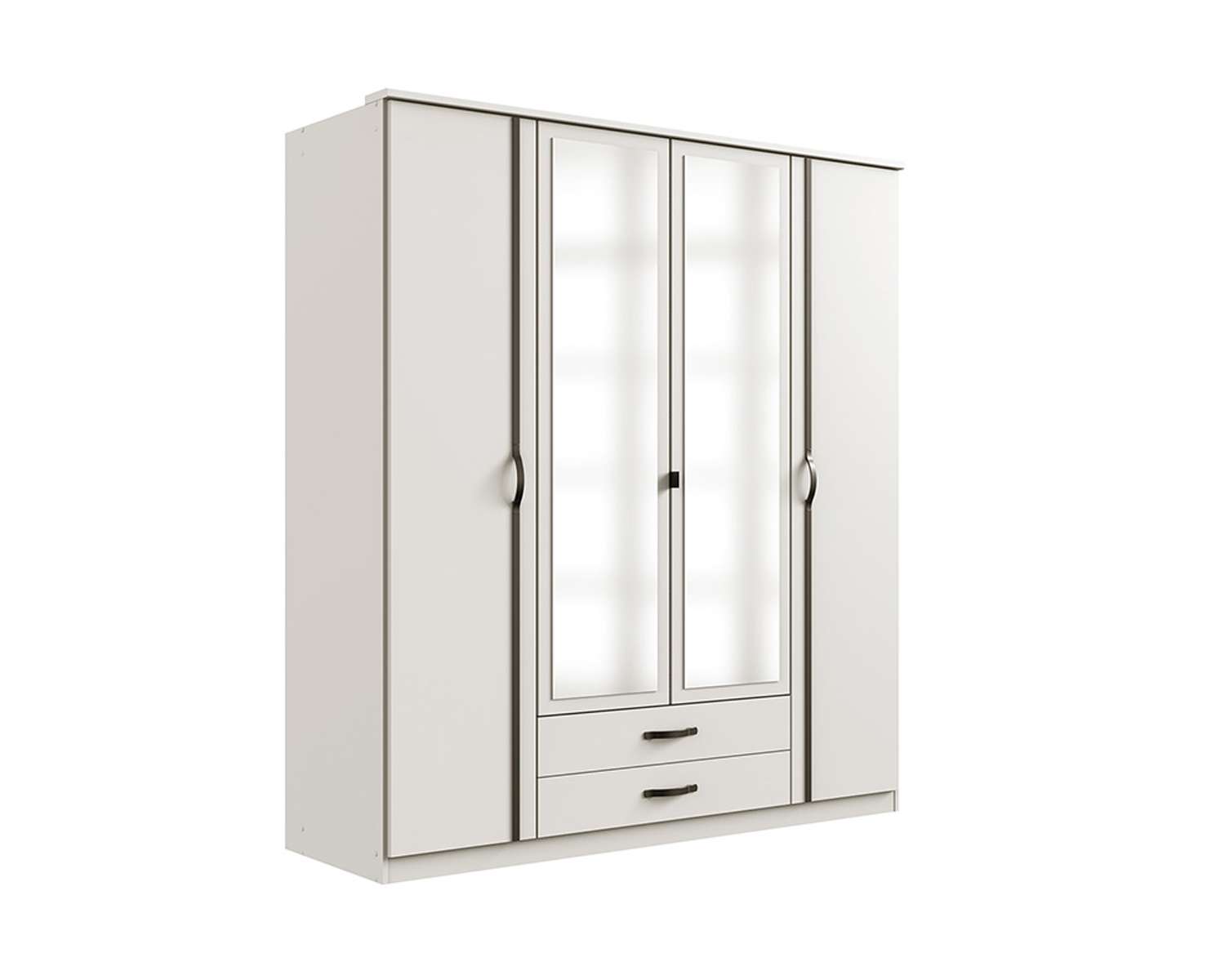 witte 4-deurs kledingkast