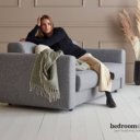 Slaapbank grijs 140 cm