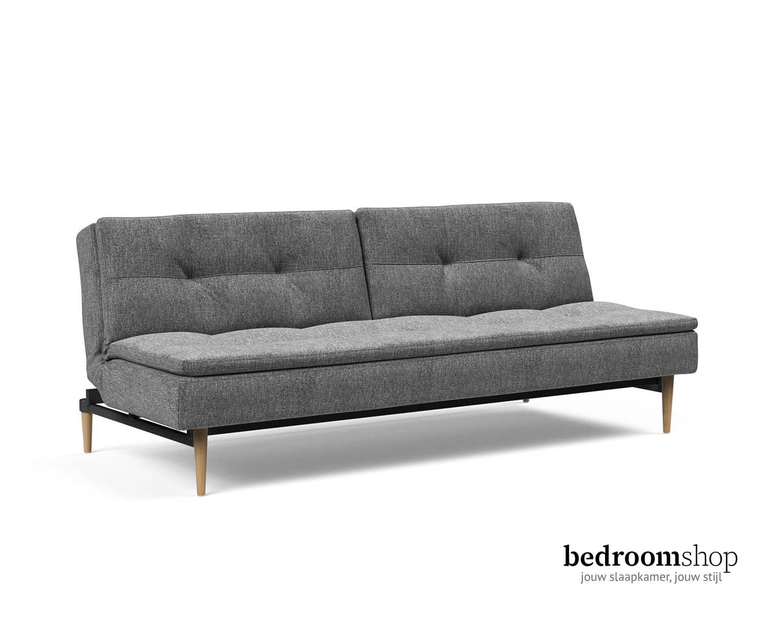 Grijze slaapbank 200 cm zitoppervlak