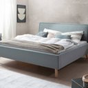 blauw bed stof