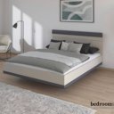 2-persoonsbed 160x200 metallic grijze accenten