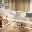 Kinderbed 90x200 modern (incl. matras)