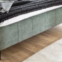 Gestoffeerd bed groen