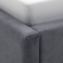 Antraciet stof bed