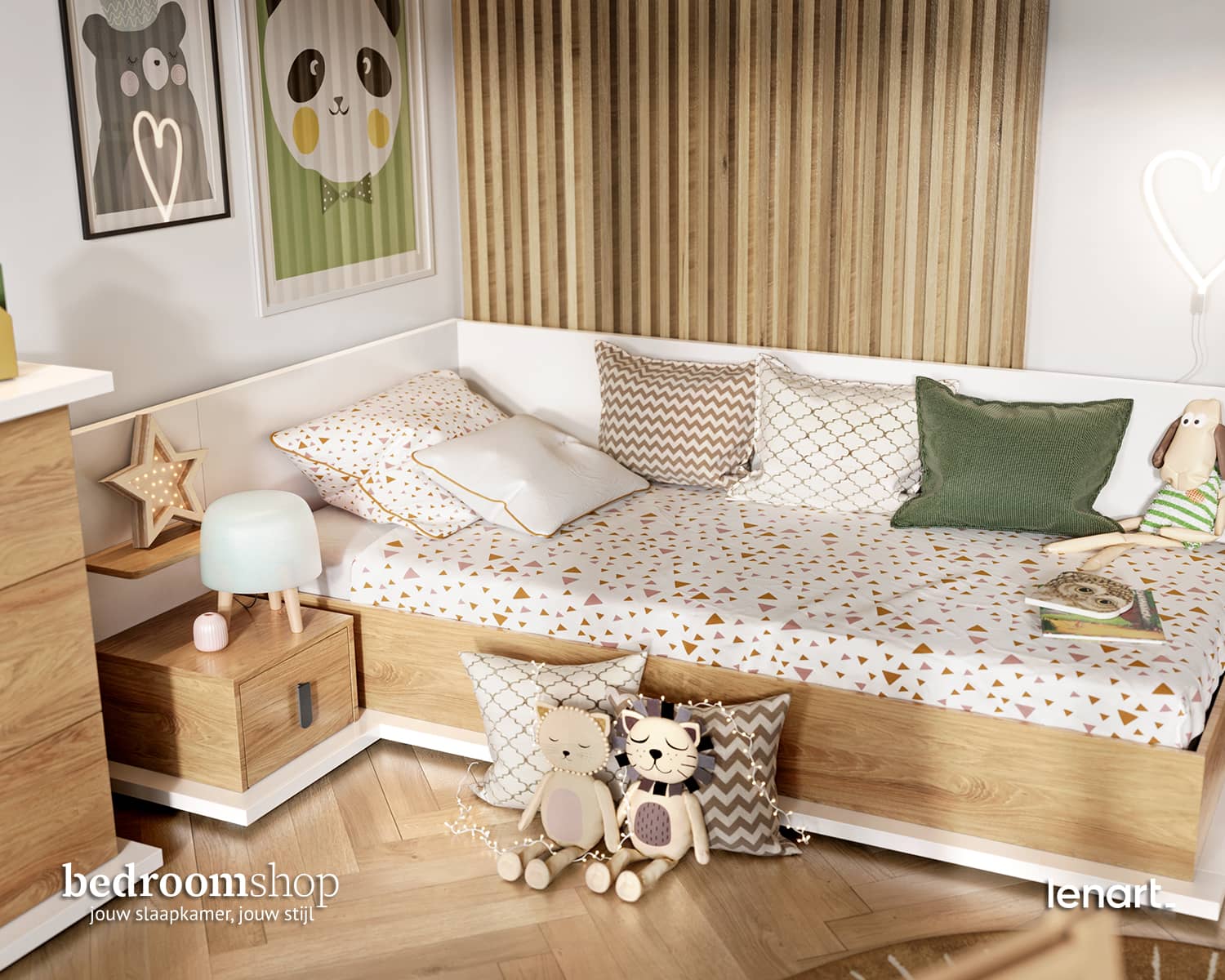 Kinderbed 90x200 modern (incl. matras) Kinderbed 90x200 modern (incl. matras)