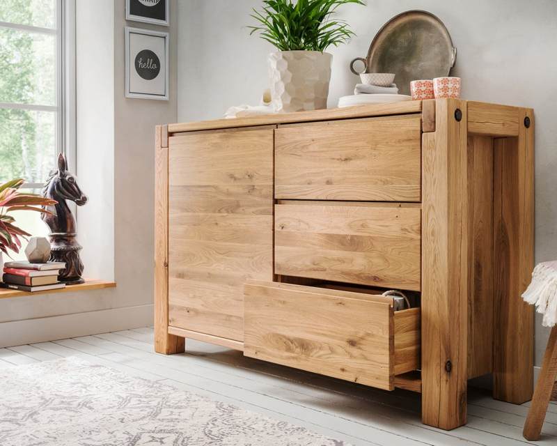 Wild eiken combi commode