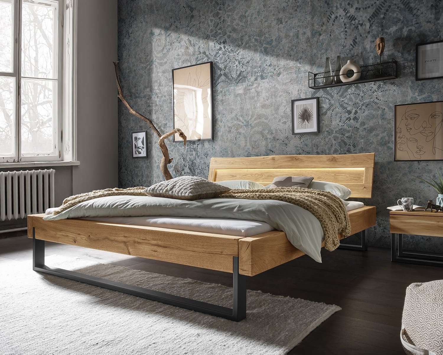 Massief eiken houten ledikant