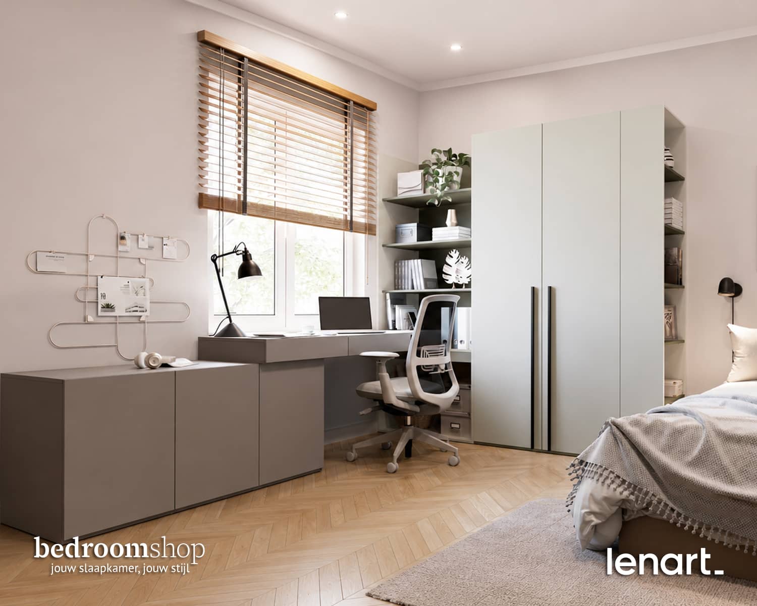 Studiekamer zonder wandplank