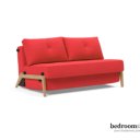 Compacte rode slaapbank met hout