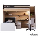 Hoogslaper met bed tiener