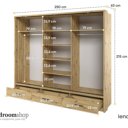 Kledingkast Artisan eiken afmetingen