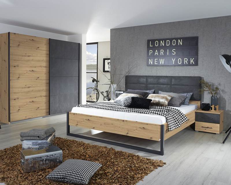 Tweepersoonsbed Malmo Artisan eiken