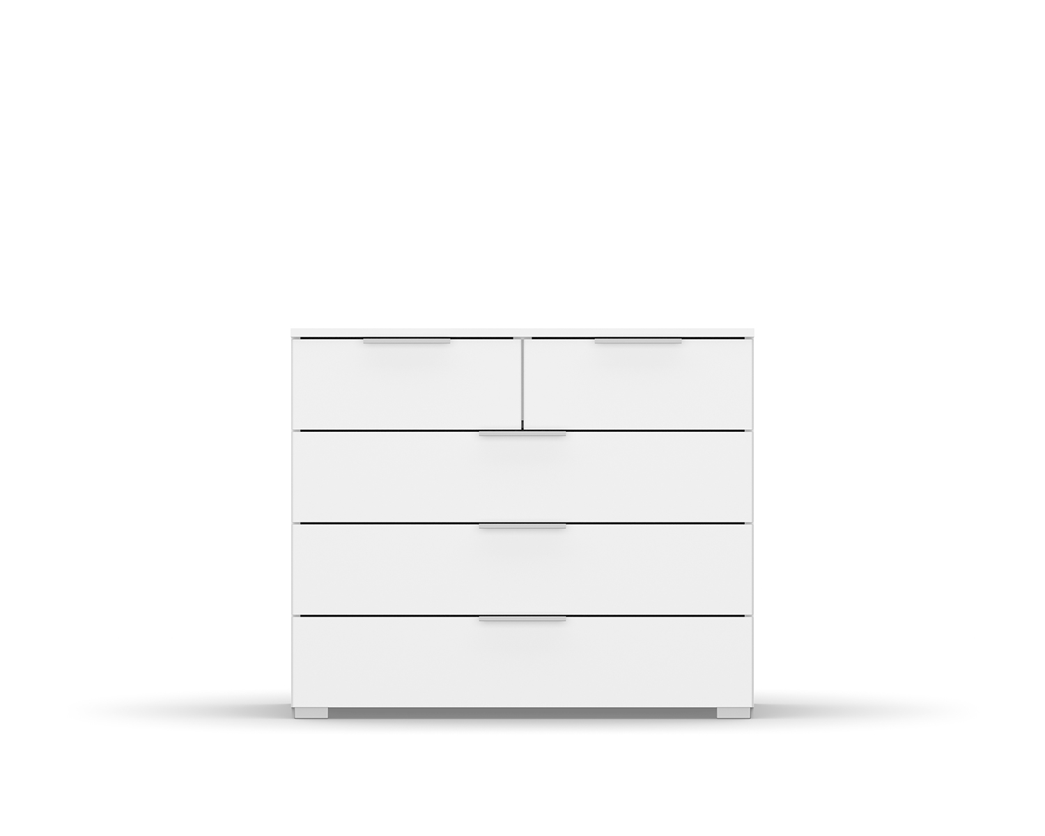 Ladencommode in het wit met 5 laden Ladencommode in het wit met 5 laden