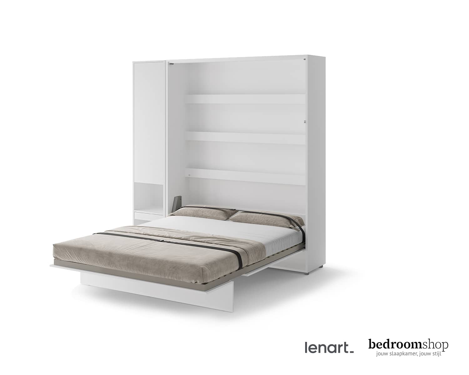 Wit opklapbedset 160x200 comfort+ Elevation