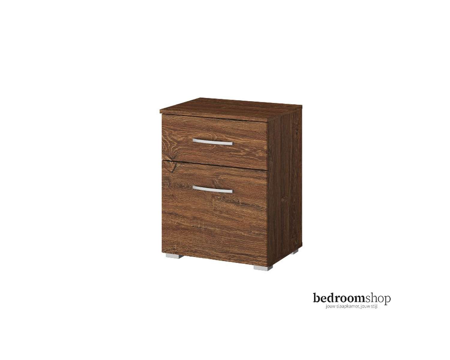 Kern eiken nachtkastje met lade en deur