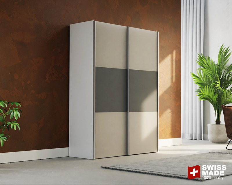 Kledingkast taupe 2 deurs