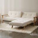 Moderne slaapbank gebroken wit