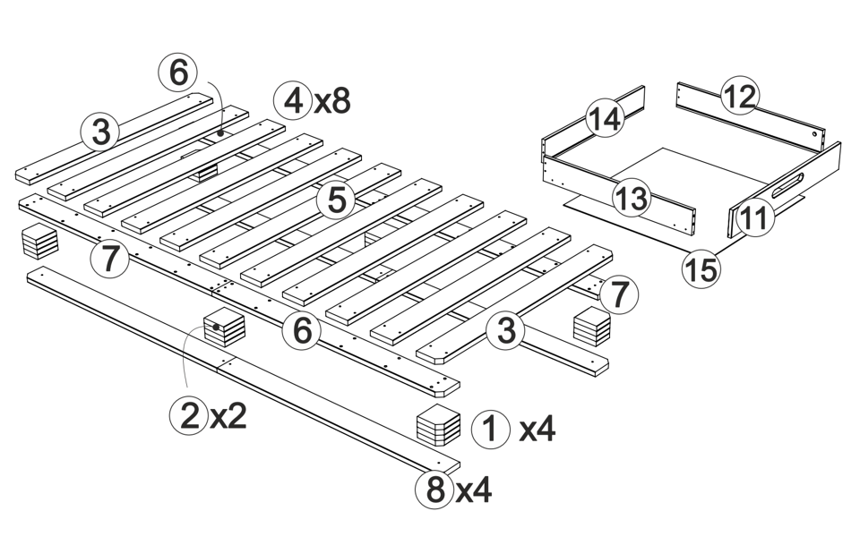 Handleiding pallet bed
