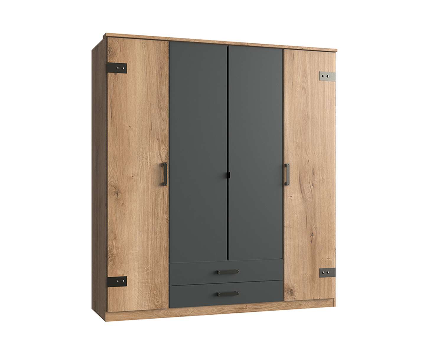 Landelijke kledingkast met antraciet Landelijke kledingkast met antraciet