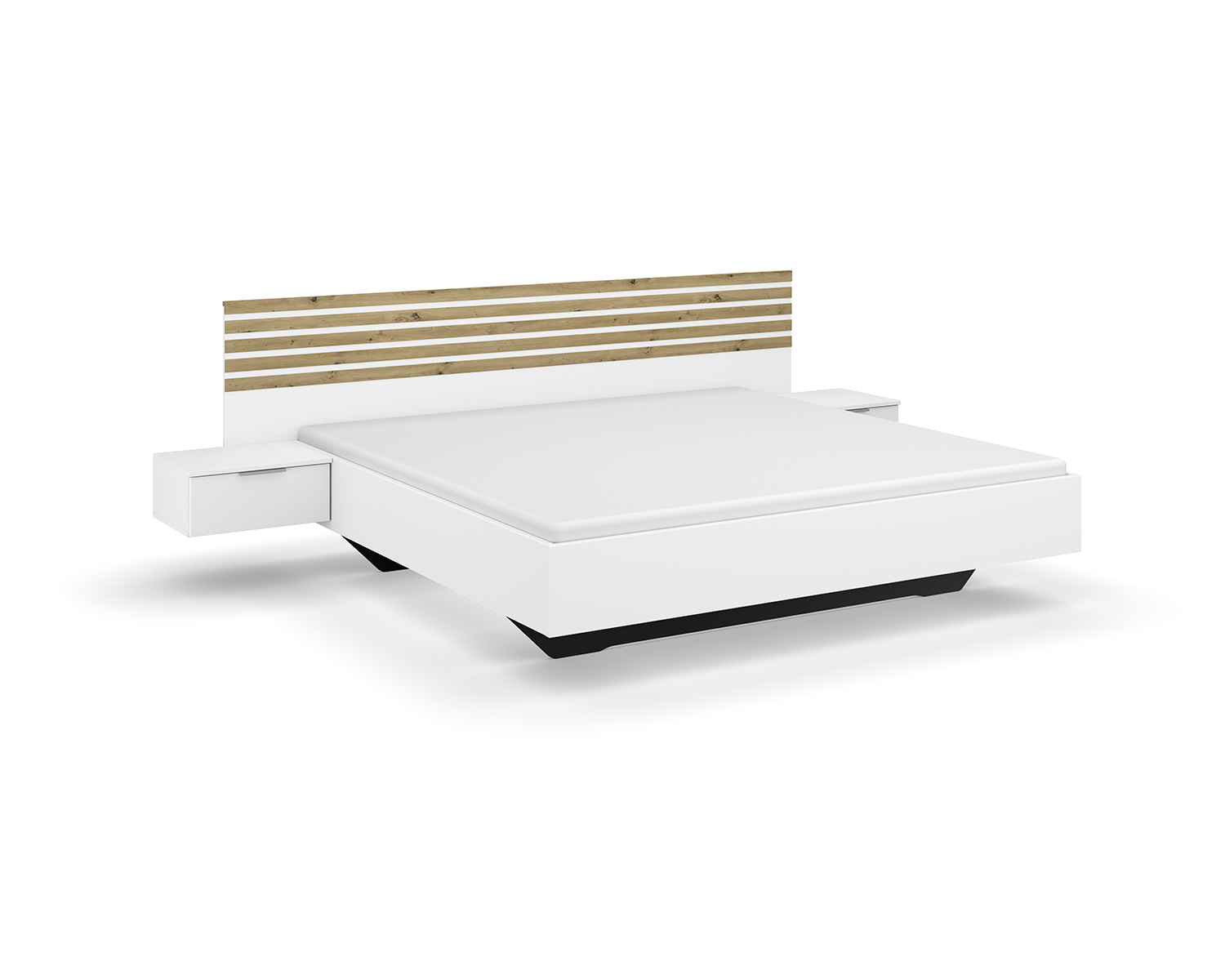 Tweepersoonsbed met lamellen