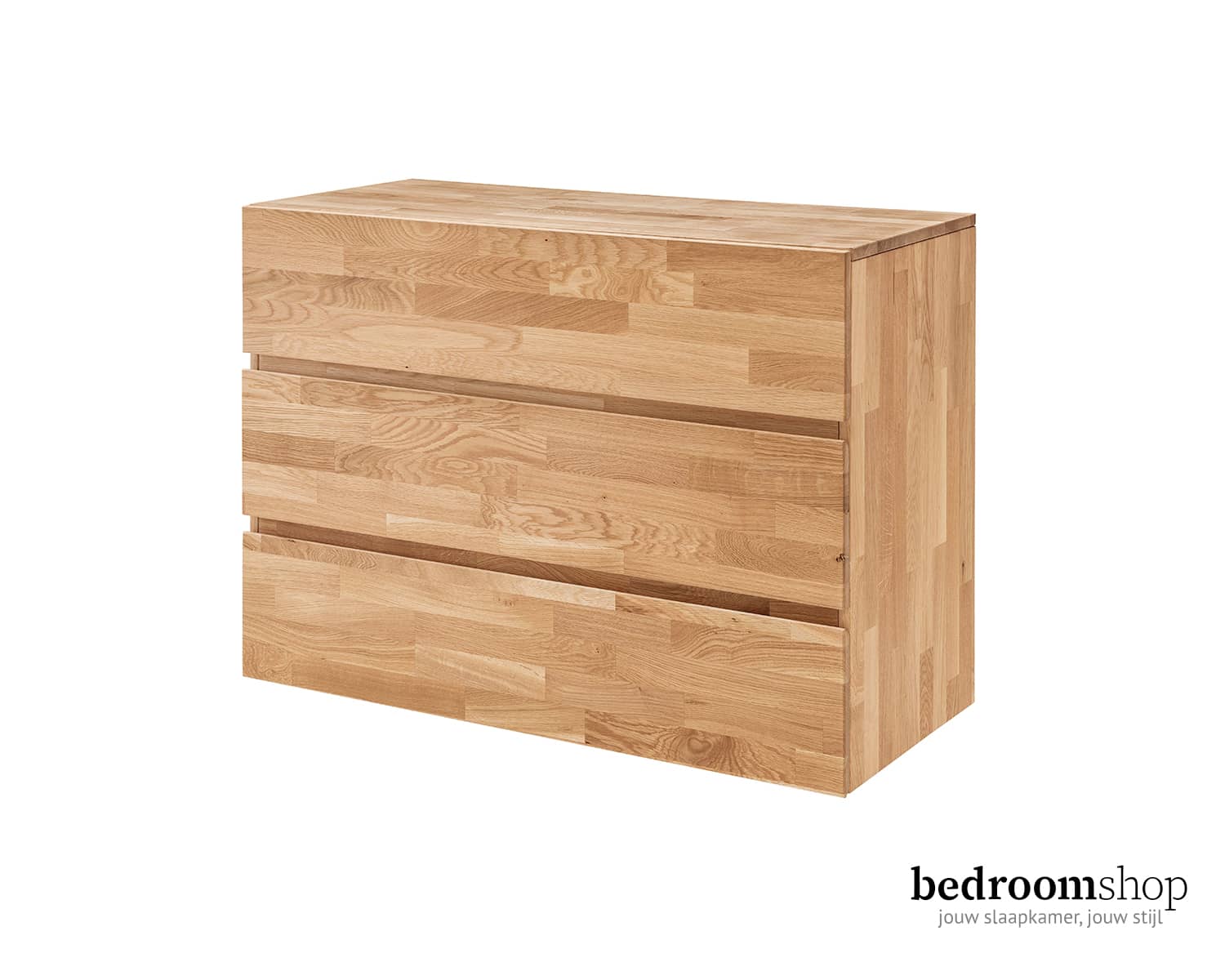 Eiken commode zonder poten Eiken commode zonder poten