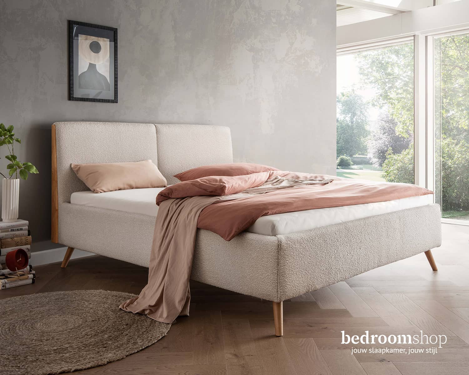 Bed stof 180x220 - Pearl stof