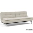 Beige slaapbank - chrome poot