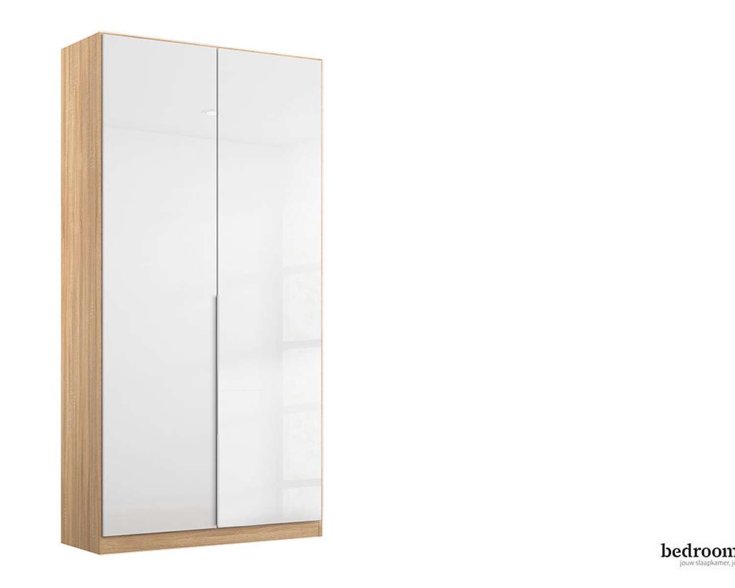 Hoogglans houtlook 229 cm hoge kledingkast Hoogglans houtlook 229 cm hoge kledingkast